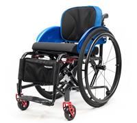Fauteuil roulant de sport pliable en aluminium pour une mobilité légère, idéal pour les enfants, les adolescents, les adultes et les personnes âgées en utilisation active