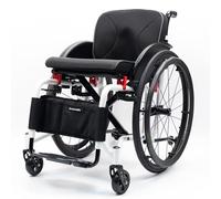Fauteuil roulant de sport pliable tout terrain avec roues arrière de 61 cm et capacité de charge de 100 kg