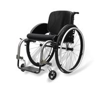 Fauteuil Roulant de Transfert Ultra Léger (9.9kg) Lèger, Autopropulsé | Frein manuel, Repose-pieds, Aluminium, Pliant, Dossier rabattable, Ultraléger(Silver,14.9in Seat Width)