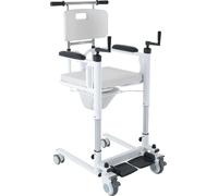 Fauteuil roulant de transport mobile, réglable en hauteur, bassin de lit extractible,riz Blanc