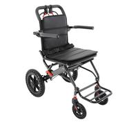 Fauteuil roulant de transport, pliable, rotatif à 270°, portable, avec sac de rangement, capacité de charge 100 kg, pour les promenades, les excursions, les voyages, 54 x 83 x 89 cm