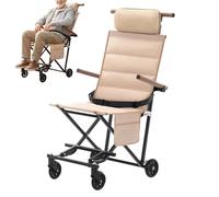 Fauteuil Roulant de Transport,Scooter Mobile Couché Et Assise,Fauteuil Roulant Pliable à Haute Capacité De Charge - Pour Les Personnes Âgées Seniors Adultes Handicapés Voyages En Plein Air