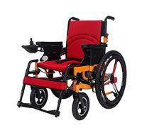 Fauteuil Roulant Électrique À Double Moteur Longue Portée 500 W Pliable, Portée Maximale De 15,5 Milles, Roues Arrière De 24 Pouces, Fauteuil Roulant De Sport Tout Terrain(Red)