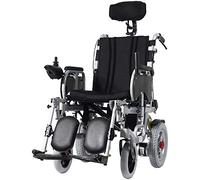 Fauteuil roulant électrique, avec dossier inclinable, fauteuil roulant compact et électrique, position réglable à 360°, appui-tête réglable