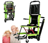 Fauteuil roulant électrique d'escalier d'escalade, capacité de charge 160kg,avec alliage d'aluminium,chaise portative pliante,monte-escalier,grimpeur d'escalier,assistance à la mobilité(Green)