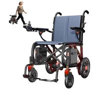 Fauteuil Roulant Electrique en Fibre de Carbone Léger pour Adultes - 31.5 lbs, Autonomie 30 Miles, Double Moteur et Batterie, Usage Intérieur/Extérieur, Approuvé Avion