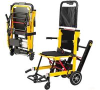 Fauteuil Roulant Électrique Escaladeur d'Escaliers Pliable, Siège de Levage Portable 6 en 1 pour Personnes Âgées et Handicapées, Usage Domicile, Hôpital et EHPAD - Montée et Descente Sûres,Yellow