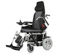 Fauteuil roulant électrique, fauteuil roulant robuste avec appui-tête, pliable et léger
