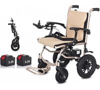 Fauteuil roulant électrique léger avec contrôle par joystick - Double fonction de puissance pour mobilité handicapée