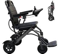 Fauteuil roulant électrique léger en fibre de carbone pour adultes, 13 kg, 19 km de long, approuvé par les compagnies aériennes, double système de freinage