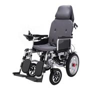Fauteuil roulant électrique léger et pliable, avec appui-tête, dossier inclinable et double moteur puissant, pour les personnes handicapées et âgées.(C)
