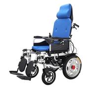 Fauteuil roulant électrique léger, pliable avec appuie-tête et dossier inclinable, fauteuil roulant électrique portable à double moteur pour mobilité handicapée et personnes âgées