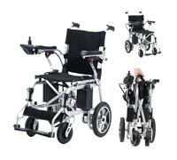 Fauteuil roulant électrique léger pour adultes, design ultra léger, moteur de 360 W, avec freins à main et ceinture de sécurité