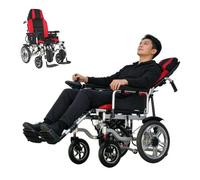 Fauteuil roulant électrique pliable et inclinable, robuste, pour adultes et seniors, tout terrain, dossier haut, motorisé, roues arrière de 16 pouces.