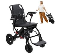 Fauteuil roulant électrique pliable léger pour adultes, fauteuil roulant électrique motorisé portable, moteurs de 500 W, portée jusqu'à 20 km, compatible avec les compagnies aériennes, cadre en