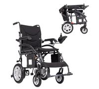 Fauteuil roulant électrique pliable, trottinette électrique légère pour personnes âgées, double moteur, pliable intelligent avec batterie au lithium amovible 10 Ah, double contrôle