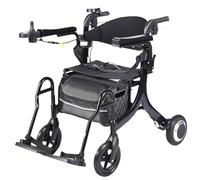 Fauteuil roulant électrique portable cinq en un, servant à la fois de fauteuil roulant, d'aide à la marche, de scooter électrique et de chariot de courses (poids : 19 kg)