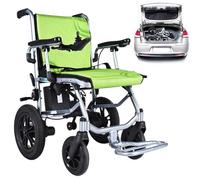 Fauteuil roulant électrique pour adultes, scooter de mobilité - Appareil de fauteuil roulant électrique léger, pliable, résistant aux intempéries - Double batterie - Mobile compact et robuste, pour