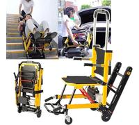 Fauteuil Roulant Électrique pour Monter Les Escaliers, Civière Pliable Et Intelligente pour Les Personnes Âgées Et Handicapées Yellow