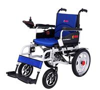 Fauteuil roulant électrique, robuste, pliable et léger, largeur d'assise 45 cm, capacité de charge 150 kg, portable (noir)