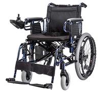 Fauteuil roulant électrique robuste, pliable, poids léger (32 kg) ; bascule, largeur d'assise 45 cm, charge maximale 150 kg, 4 amortisseurs, portable