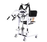 Fauteuil Roulant Élévateur Hydraulique Patient, Fauteuil De Transfert Patients Avec Roulettes Pour Maison, Siège Divisé À 180°, Aide Au Transfert Pour Personnes Âgées, Hauteur Réglable