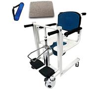 Fauteuil Roulant Élévateur Hydraulique pour La Maison, Fauteuil De Transport pour Personnes Handicapées, Aide Au Levage du Patient avec Siège Divisé À 180°, Commode De Chevet avec Chaise De Salle De