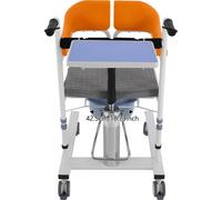 Fauteuil roulant élévateur hydraulique pour patient, hauteur réglable 42-60 cm, charge maximale 100 kg, gris
