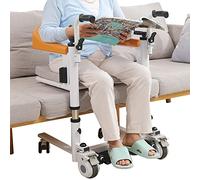 Fauteuil Roulant Élévateur Patient Fauteuil de transfert avec lève-personne réglable, hauteur de levage de 20 cm, siège divisé, commode de chevet, lève-personne en libre-service, douche pour