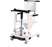 Fauteuil roulant élévateur patient hydraulique pour la maison, élévateur de transfert portable, chaise de douche multifonction avec siège divisé à 180°, chaise d'aisance de chevet pour personnes âgées