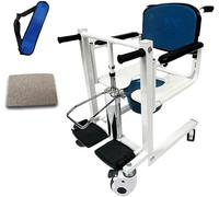 Fauteuil Roulant Élévateur Patient Hydraulique pour La Maison, Fauteuil Roulant De Transfert Portable avec Siège Divisé À 180°, Chaise De Salle De Bain, Chaise De Salle De Bain, Manette De Vitesse P