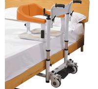 Fauteuil Roulant élévateur pour Patients, Chaise de Transfert, Chaise de Transfert 4 en 1 avec Siège divisé à 180°, Fauteuil Roulant de Transport Léger avec Plateau de Lit