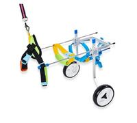 Fauteuil roulant en aluminium pour animal domestique - Chariot de rééducation pour handicapés et handicapés - Véhicule d'aide aux chocs généraux assistés faibles