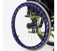 Fauteuil roulant en silicone, 1 Pair 20/22/24 Inch Silicone Wheelchair Push Rim Covers(A,20in)