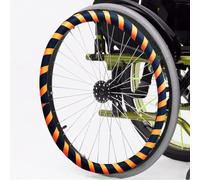Fauteuil roulant en silicone, 1 Pair 20/22/24 Inch Silicone Wheelchair Push Rim Covers(B,20in)