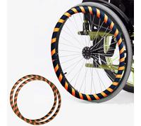 Fauteuil roulant en silicone, 1 paire de couvre-jantes for fauteuil roulant 20/22/24 pouces, housses de protection for roues arrière de sport(Oranje,20in)