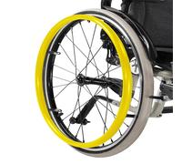 Fauteuil roulant en silicone, 1 paire de housses de fauteuil roulant 24 pouces en silicone for jantes de fauteuil roulant(Giallo)