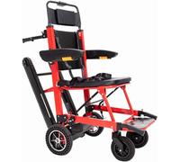 Fauteuil Roulant Escaladeur Motorisé pour Personnes Âgées, Chaise d'Évacuation Pliable Légère avec Batterie Lithium Amovible, Capacité 330lb Alliage d'Aluminium pour Urgences Maison Hôpital