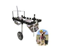 Fauteuil roulant for chien avec sangles extensibles, chariot réglable en aluminium léger à 2 roues avec poignée, support for pattes arrière for chiens blessés ou handicapés (grands chiens)(Middle,2 Wh