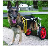 Fauteuil roulant haut de gamme pour grands chiens, fauteuil roulant pour chien, roues pour chien pour la rééducation des pattes arrière (A Large)
