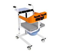 Fauteuil Roulant Hydraulique pour Patients Chaise de Transfert Hydraulique Hauteur Réglable Chaise Percée,Siège Divisé à 180°,Pour les Personnes âgées, les Femmes Enceintes
