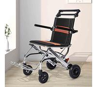 Fauteuil roulant léger en aluminium, fauteuil roulant de transit de jour, fauteuil roulant pliable avec frein à main, chaise de transport pour enfants et adultes, chariots pour les voyages en avion