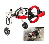 Fauteuil roulant léger et réglable pour chien - Chariot portable en alliage d'aluminium pour animaux handicapés et blessés, promeneur réglable pour petits chiens (taille S)