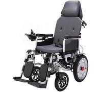 Fauteuil Roulant Léger Pliable électrique, Fauteuil Roulant électrique avec Appui-tête, avec Dossier Recliable Et Double Moteur Puissant Voyage Portable pour La Mobilité des Perso, C