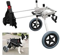 Fauteuil roulant léger pour chien pour la rééducation des pattes arrières Chariot pour chien handicapé à 2 roues Roue de mobilité réglable pour animal de compagnie Roues de marche