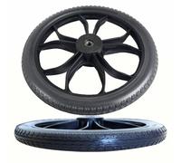 Fauteuil roulant, Lot de 2 roues arrière solides de remplacement for fauteuil roulant manuel, noires, essieu de 14 po et 0,5 po avec vis