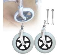 Fauteuil roulant, Lot de 2 roulettes avant de rechange antidérapantes for fauteuil roulant avec vis, multicolores, 6/7/8 pouces(Grijs,150mm-6inch)