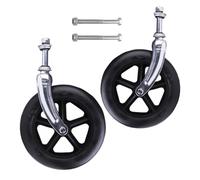 Fauteuil roulant, Lot de 2 roulettes avant multicolores avec fourche for poussette de fauteuil roulant de 6 à 8 pouces(Schwarz,6"(150mm))