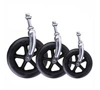 Fauteuil roulant, Lot de 2 roulettes de fourche avant for fauteuil roulant, pneus pleins de remplacement, noir, 6/7/8 pouces(150mm-6")