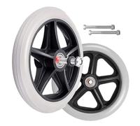 Fauteuil roulant, Lot de 2 roulettes de rechange multicolores de 15 à 20 cm for déambulateur, fauteuil roulant et déambulateur(Grijs,8in/19cm)